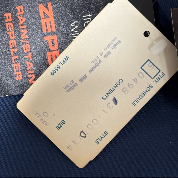 Vtg 70s/80s Vanderbilt Eisenhower Work Jacket Blue USA Made Zepel Mens Small NOS - Picture 8 of 16